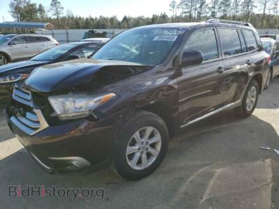 2013 Toyota HIGHLANDER, темно-бордовый — VIN 5TDZK3EH8DS125557, Copart