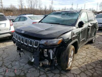 2022 Jeep COMPASS Compass LA, черный — VIN 3C4NJDBB1NT107965, Copart