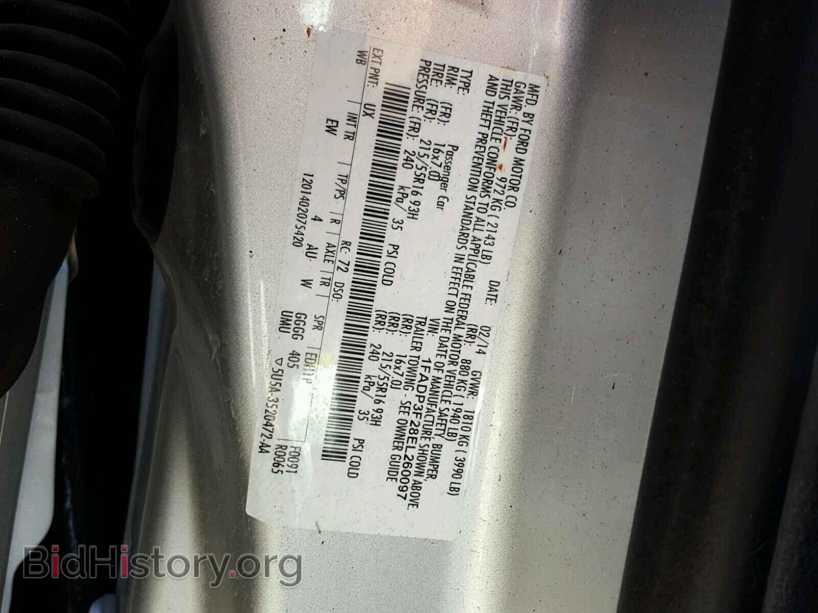 2014 FORD FOCUS - VIN: 1FADP3F28EL260097 - Фото 10