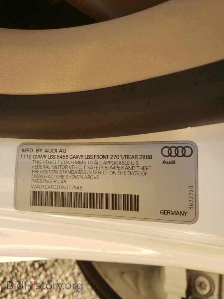 2013 AUDI A7 - VIN: WAUYGAFC2DN077545 - Фото 10