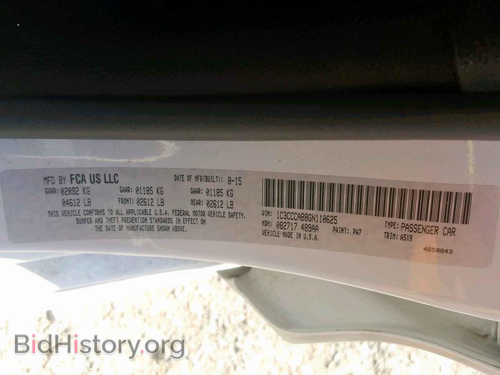 2016 CHRYSLER 200 - VIN: 1C3CCCAB8GN110625 - Photo 10