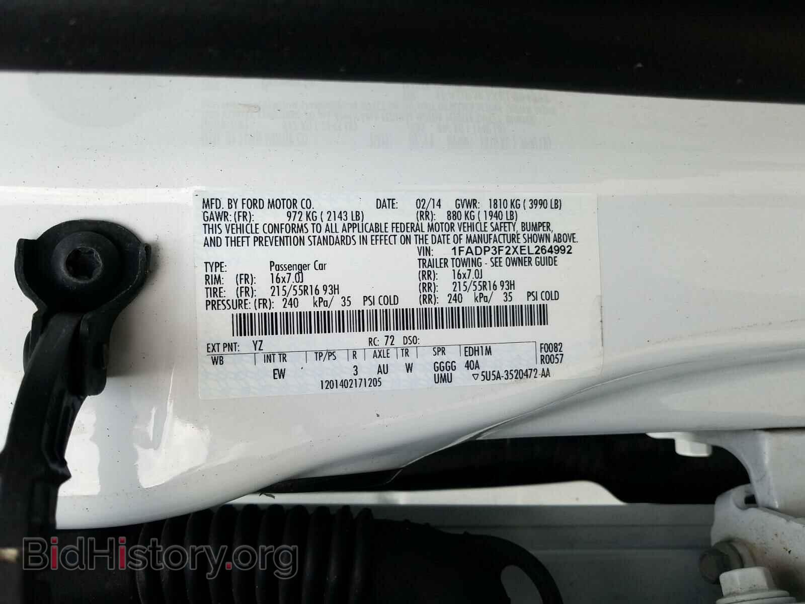 2014 FORD FOCUS - VIN: 1FADP3F2XEL264992 - Photo 10