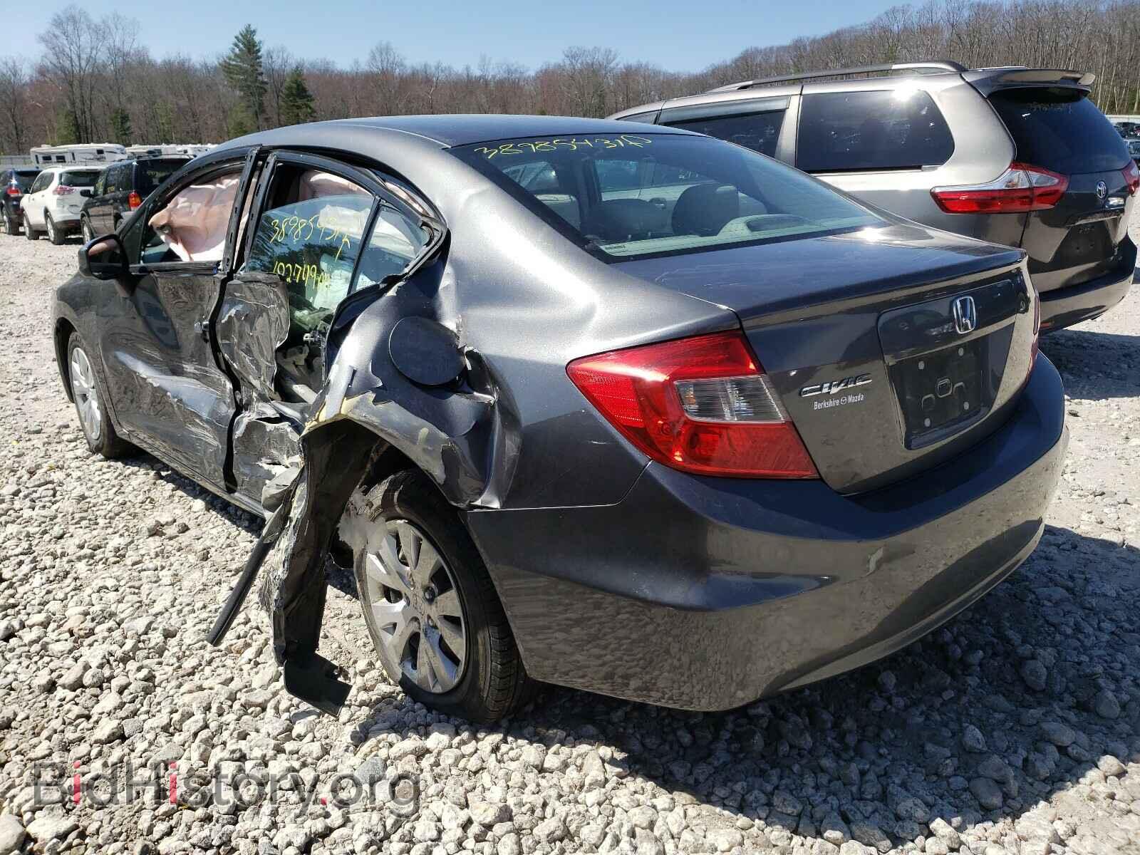 2012 HONDA CIVIC - VIN: 2HGFB2F59CH599372 - Фото 3