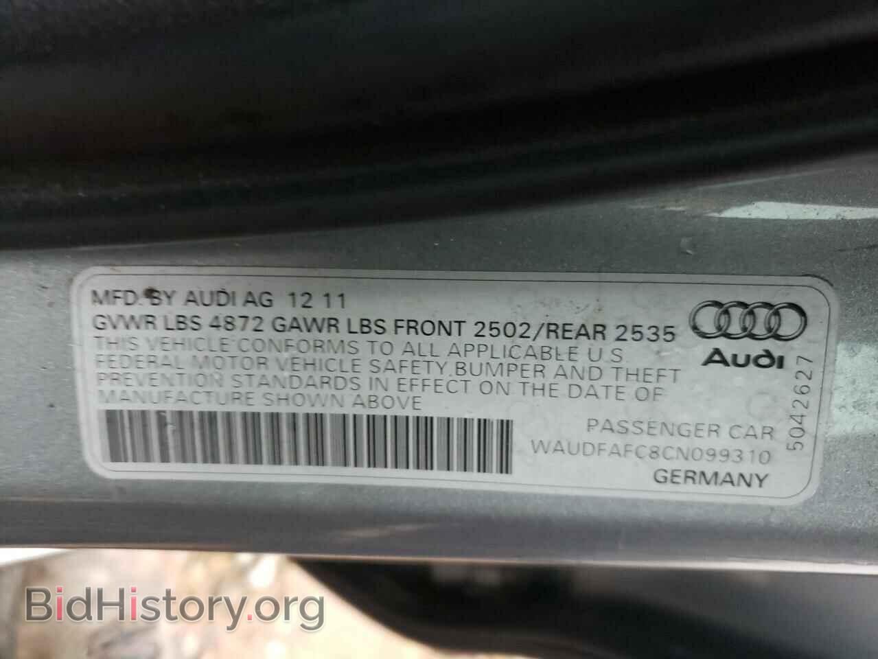 2012 AUDI A6 - VIN: WAUDFAFC8CN099310 - Photo 10