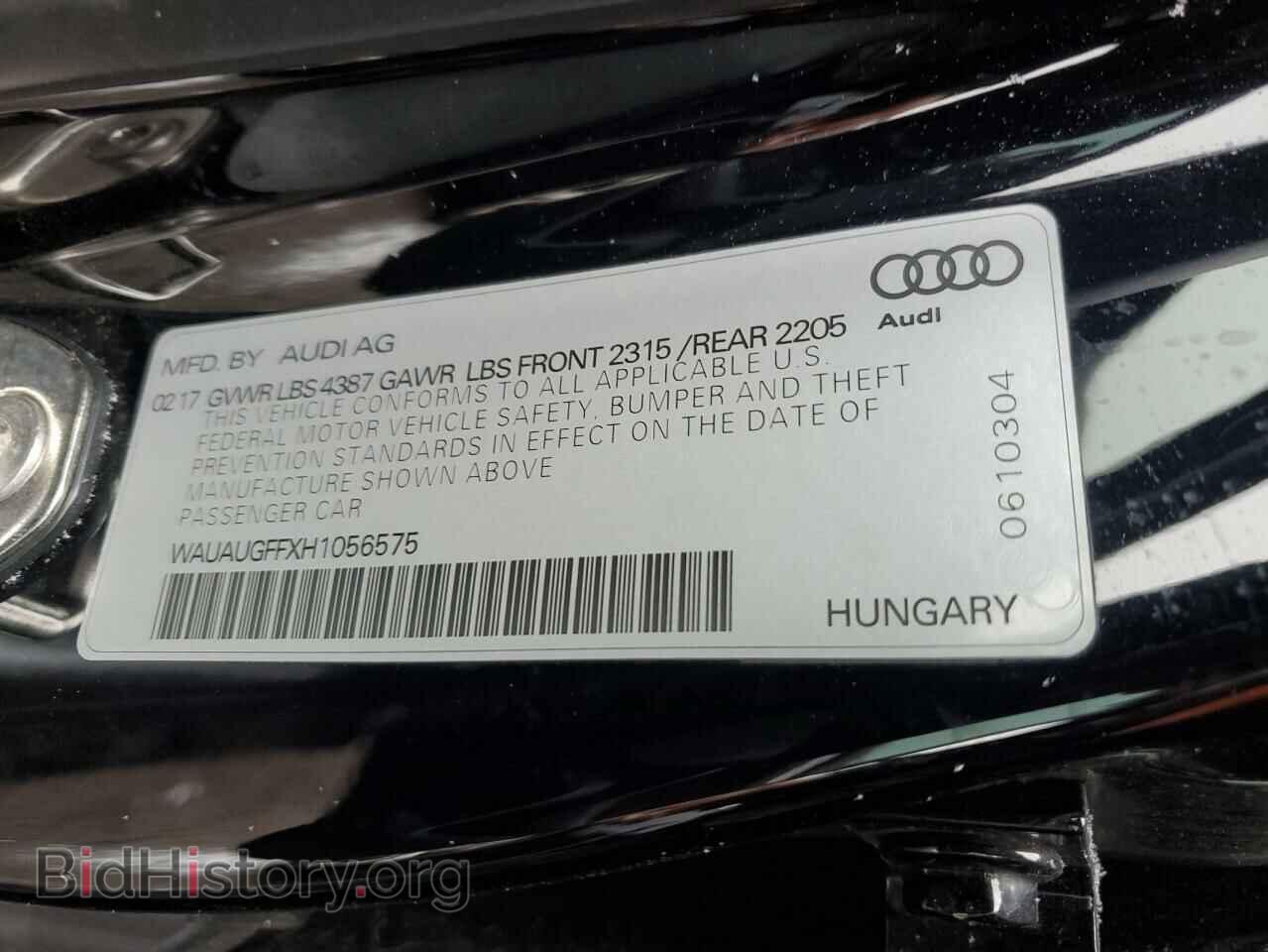 2017 AUDI A3 - VIN: WAUAUGFFXH1056575 - Фото 12