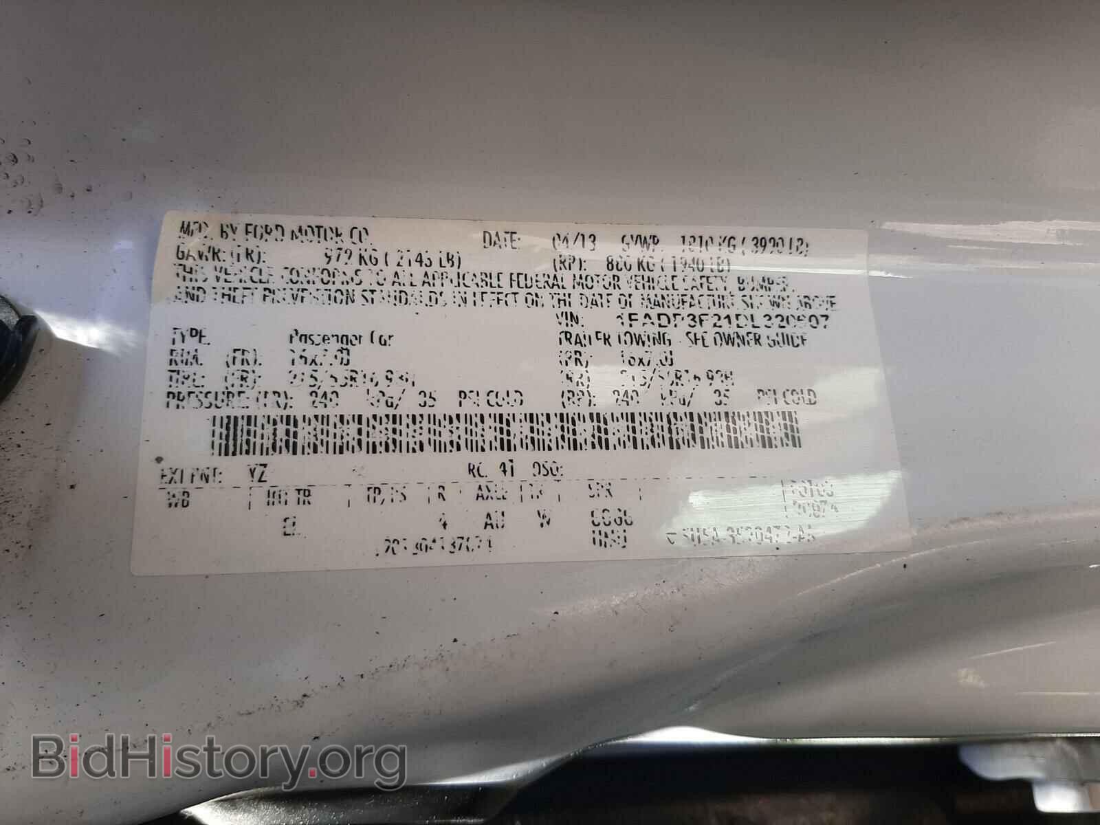 2013 FORD FOCUS - VIN: 1FADP3F21DL320607 - Фото 10
