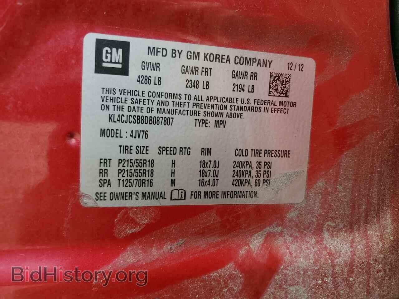 2013 BUICK ENCORE - VIN: KL4CJCSB8DB087807 - Photo 13