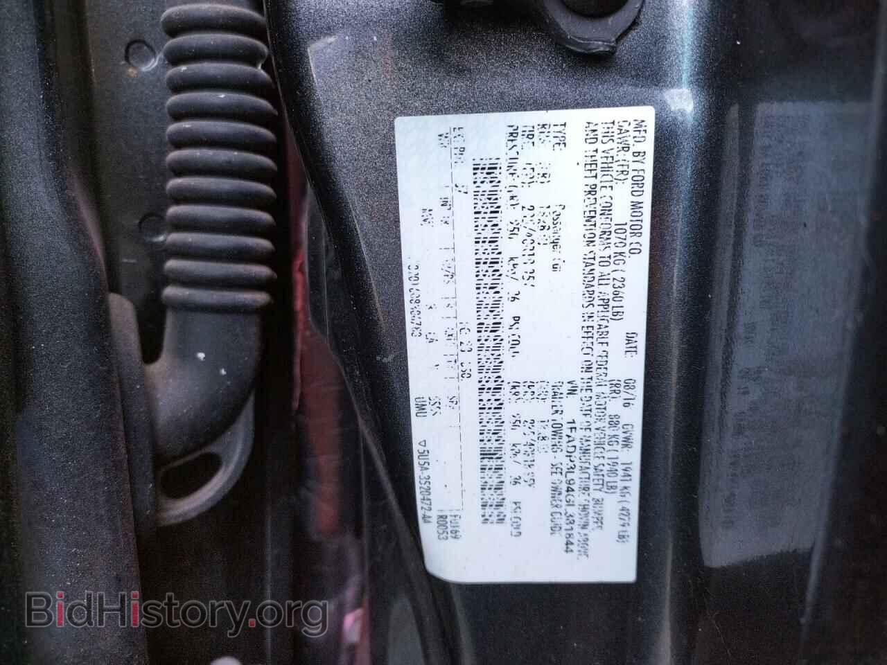 2016 FORD FOCUS - VIN: 1FADP3L94GL381844 - Фото 10