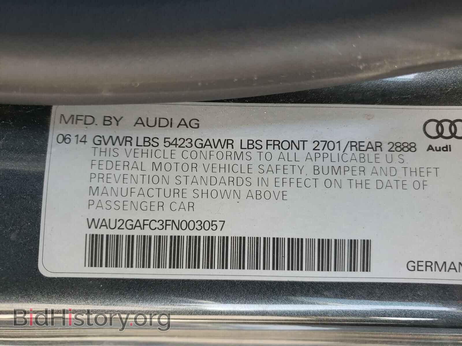 2015 AUDI A7 - VIN: WAU2GAFC3FN003057 - Photo 10