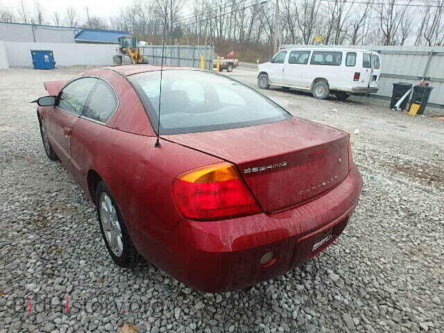 2002 CHRYSLER SEBRING - VIN: 4C3AG52H32E109934 - Фото 3
