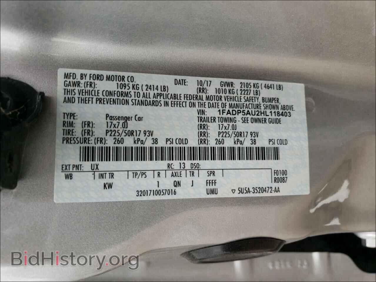 2017 FORD CMAX - VIN: 1FADP5AU2HL118403 - Photo 10