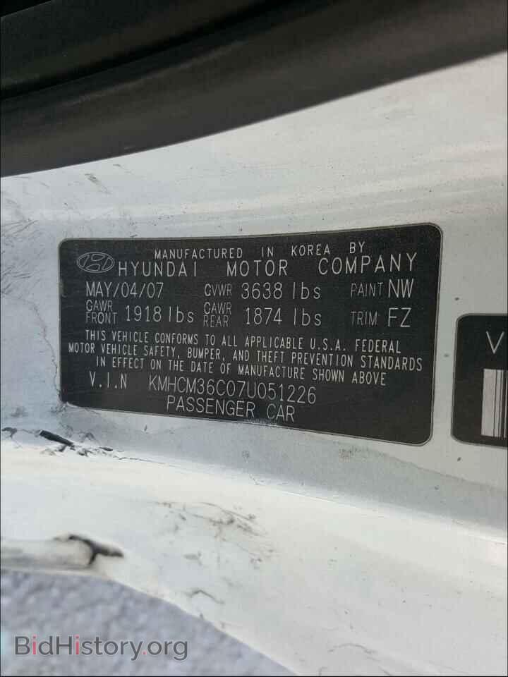 2007 HYUNDAI ACCENT - VIN: KMHCM36C07U051226 - Фото 10