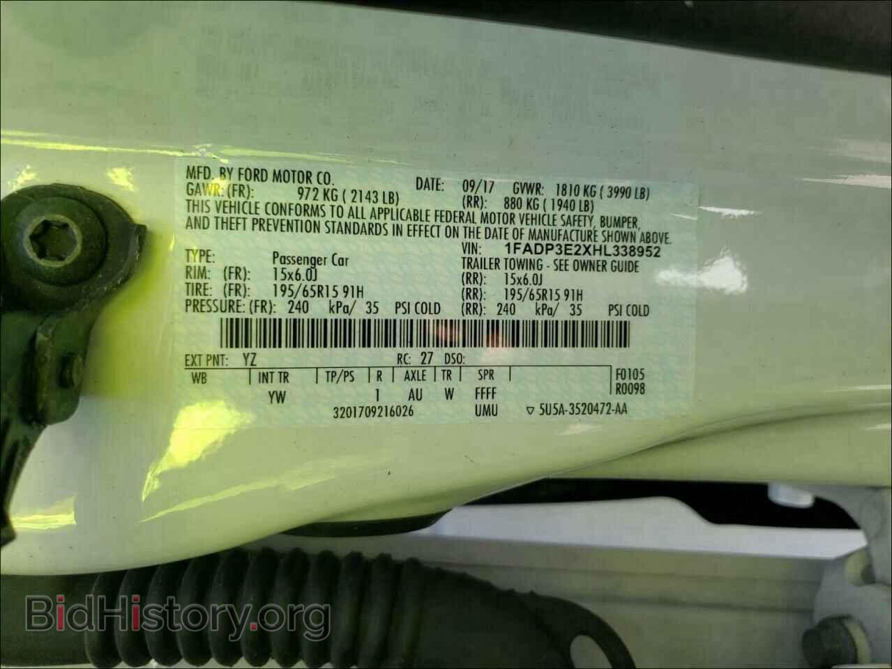 2017 FORD FOCUS - VIN: 1FADP3E2XHL338952 - Photo 10
