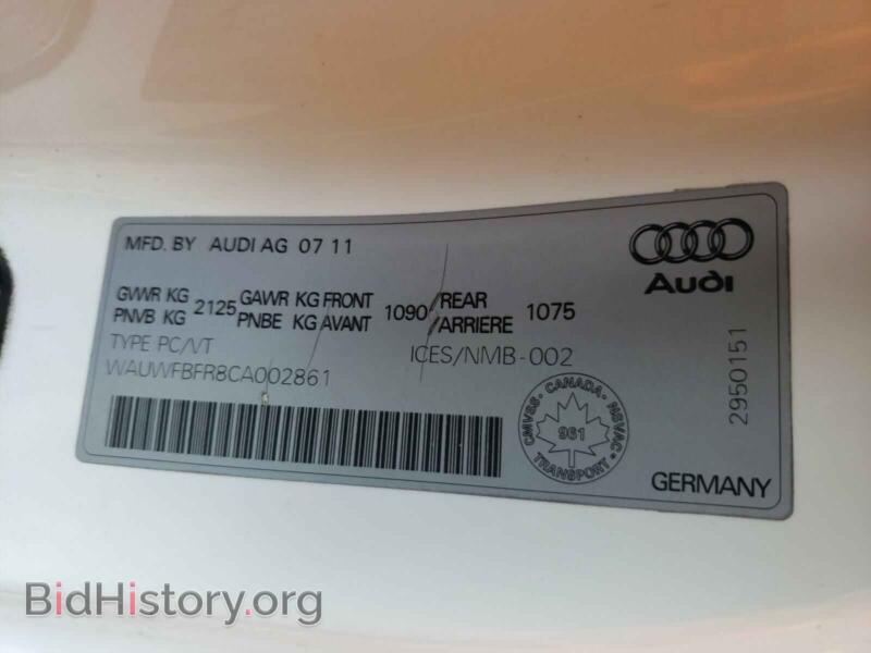 2012 Audi A5 (VIN WAUWFBFR8CA002861) — photo 10 of 10