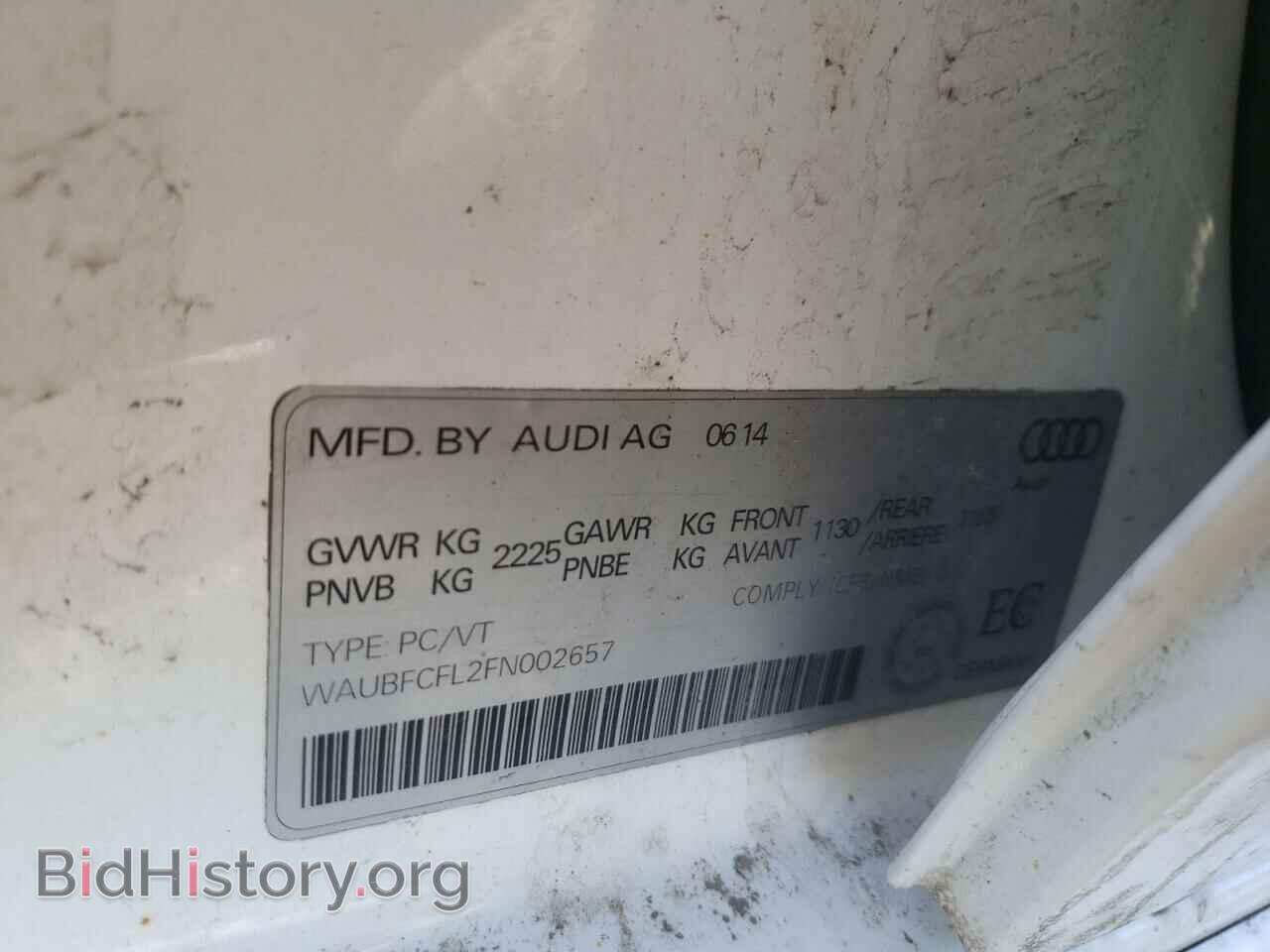 2015 AUDI A4 - VIN: WAUBFCFL2FN002657 - Фото 10