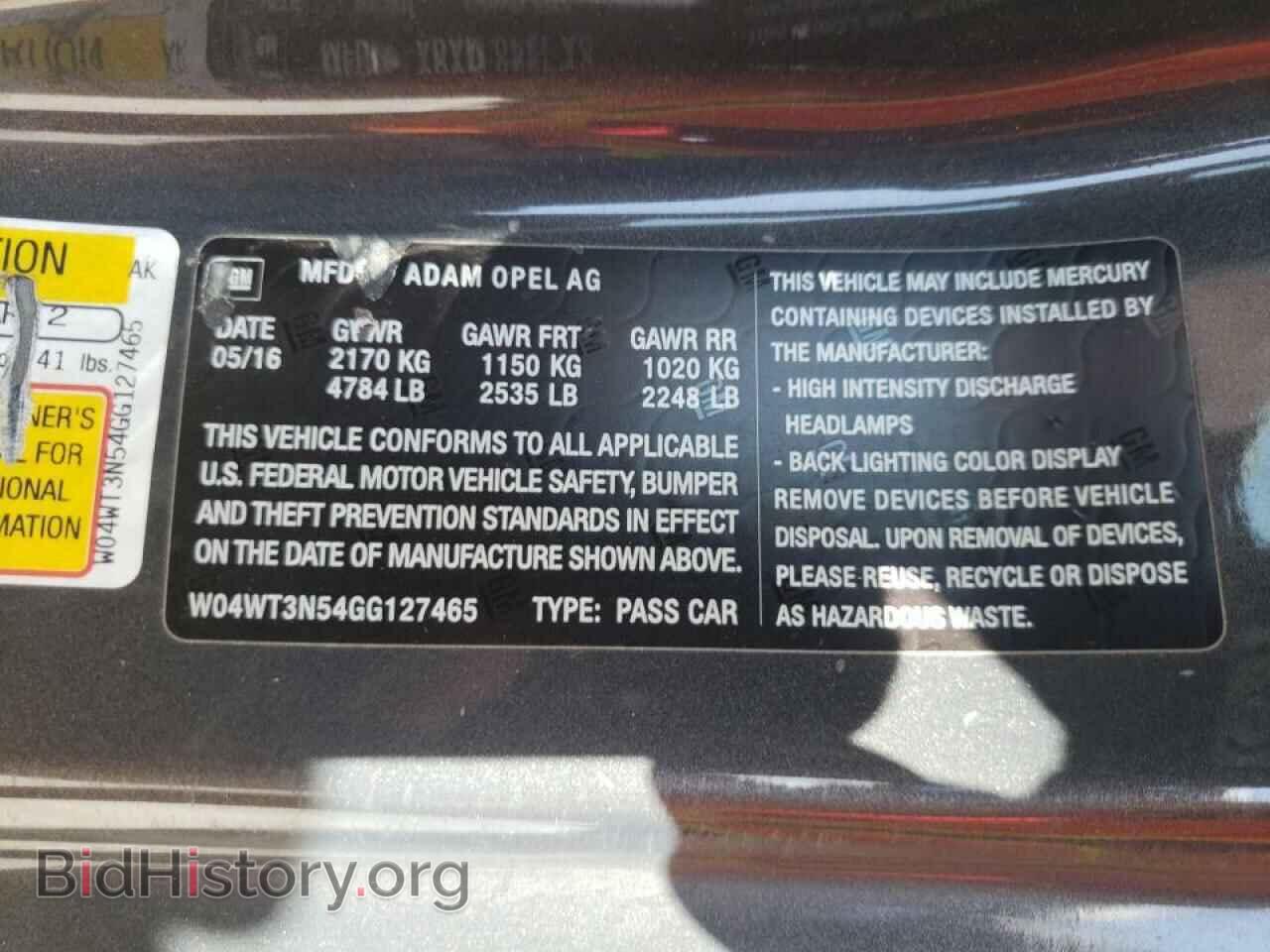 2016 BUICK CASCADA - VIN: W04WT3N54GG127465 - Фото 10