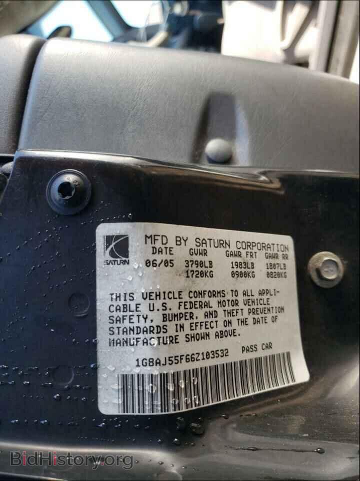 2006 SATURN ION - VIN: 1G8AJ55F66Z103532 - Фото 10