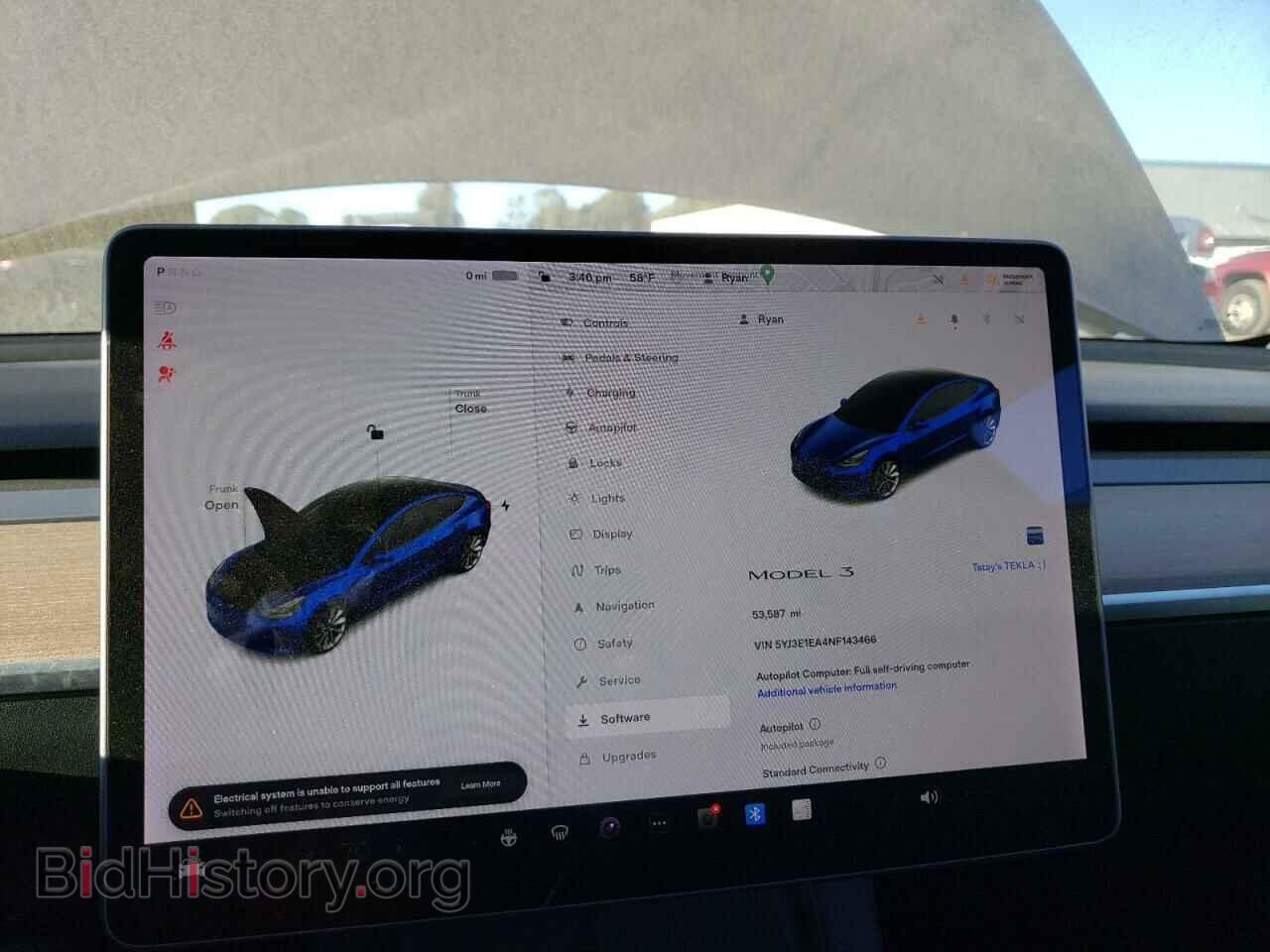 2022 TESLA MODEL 3 - VIN: 5YJ3E1EA4NF143466 - Фото 9