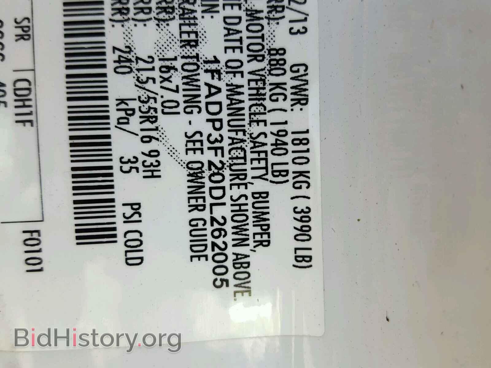 2013 FORD FOCUS - VIN: 1FADP3F20DL262005 - Photo 10