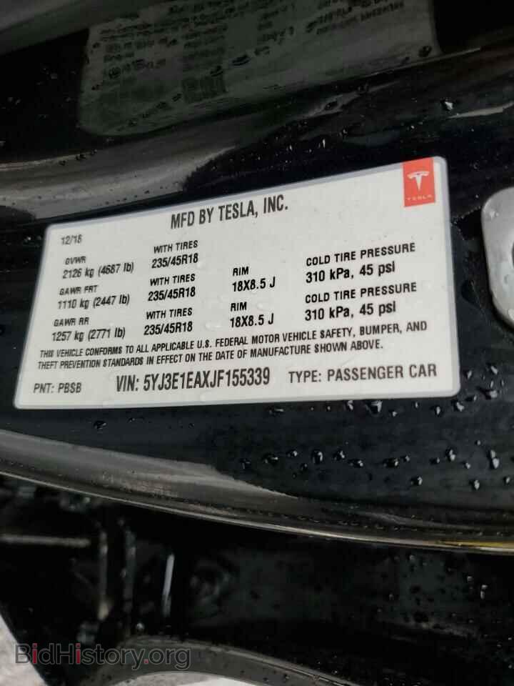 2018 TESLA MODEL 3 - VIN: 5YJ3E1EAXJF155339 - Photo 12