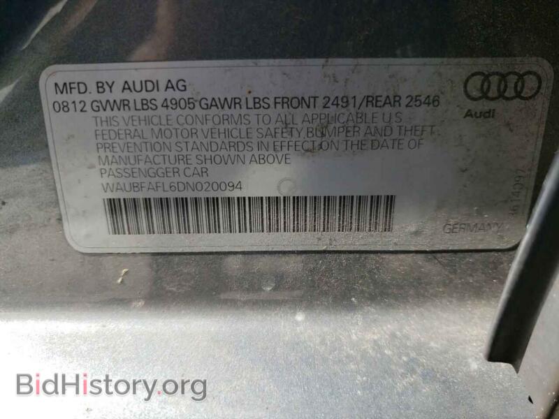 2013 Audi A4 (VIN WAUBFAFL6DN020094) — photo 10 of 10