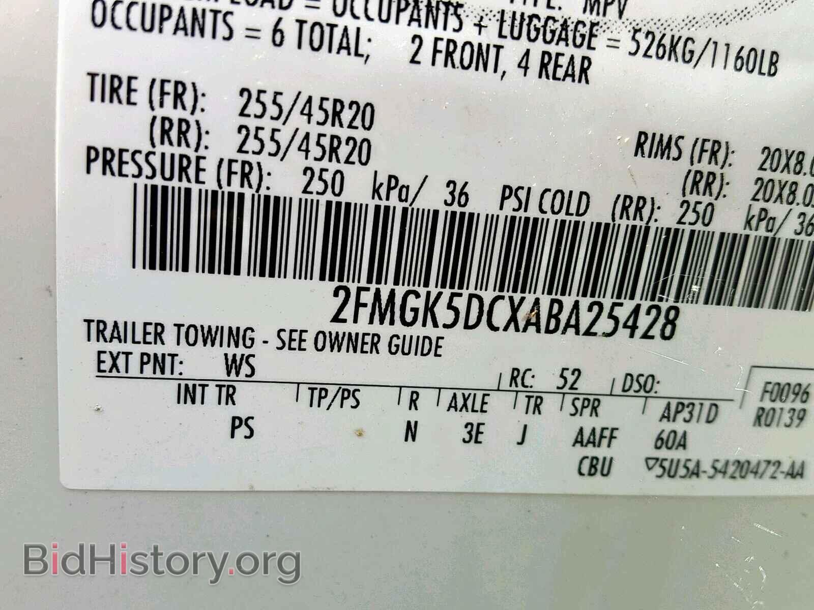2010 FORD FLEX LIMIT - VIN: 2FMGK5DCXABA25428 - Photo 10