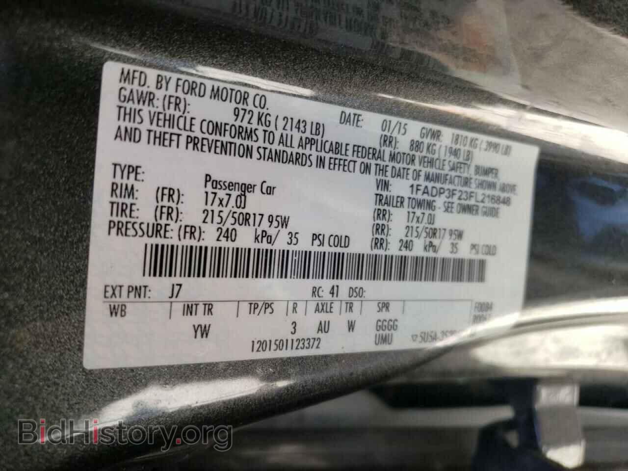 2015 FORD FOCUS - VIN: 1FADP3F23FL216848 - Photo 10
