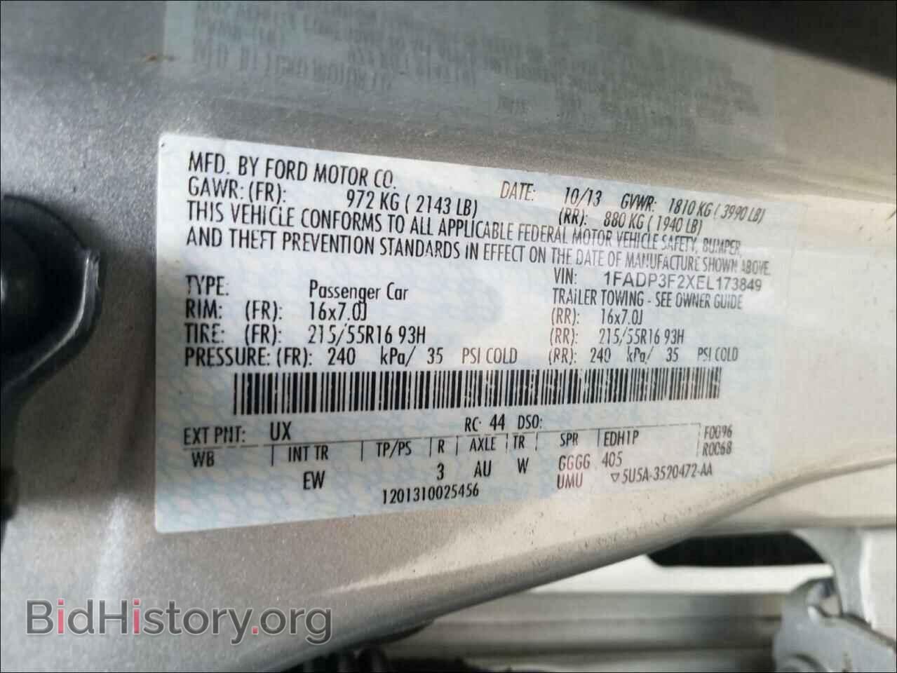 2014 FORD FOCUS - VIN: 1FADP3F2XEL173849 - Photo 10