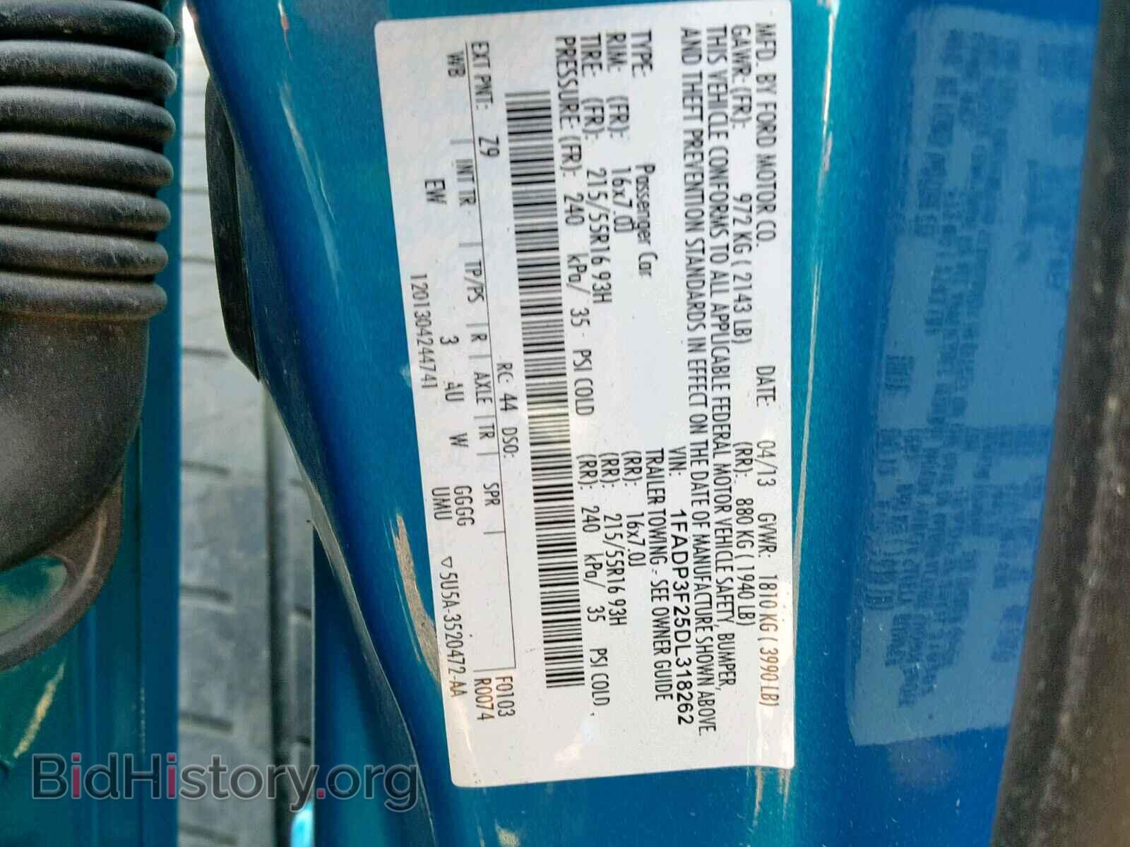2013 FORD FOCUS SE - VIN: 1FADP3F25DL318262 - Фото 10