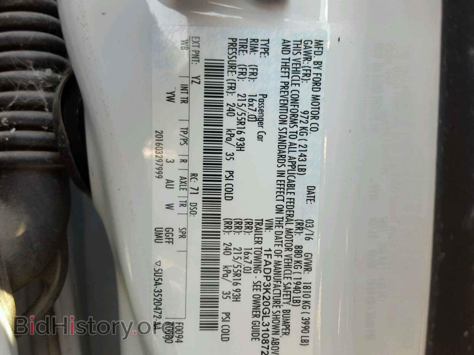 2016 FORD FOCUS - VIN: 1FADP3K20GL310872 - Photo 10