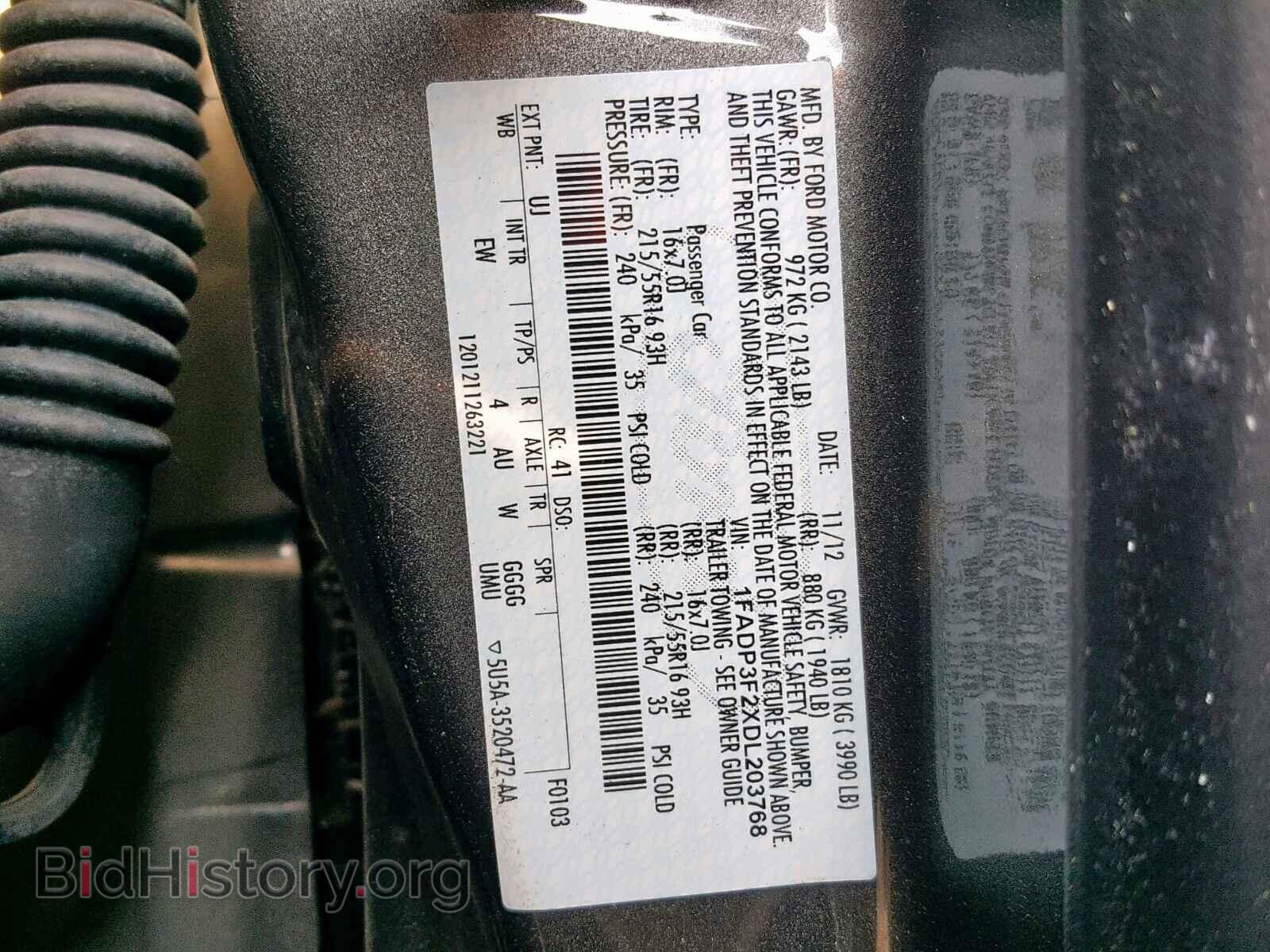2013 FORD FOCUS SE - VIN: 1FADP3F2XDL203768 - Фото 10