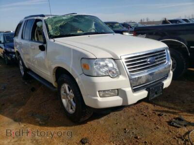 2010 Ford EXPLORER EXPLORER X, белый — VIN 1FMEU7DE2AUA06929, Copart
