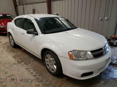 2012 Dodge AVENGER Avenger SE, white — VIN 1C3CDZAB7CN293977, Copart