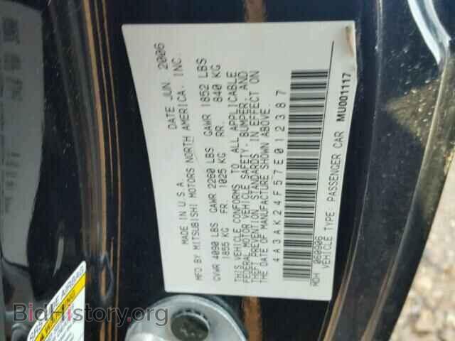 2007 MITSUBISHI ECLIPSE - VIN: 4A3AK24F57E012387 - Photo 10