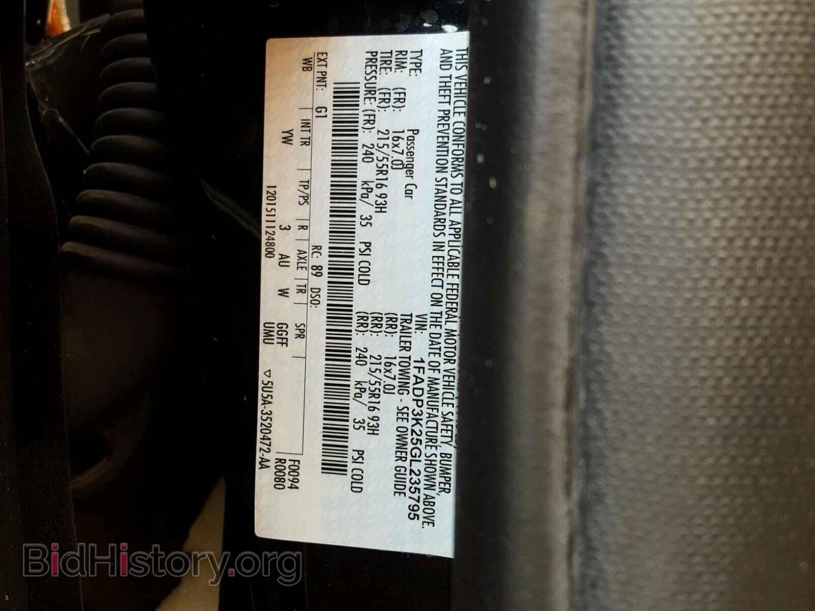 2016 FORD FOCUS - VIN: 1FADP3K25GL235795 - Photo 10
