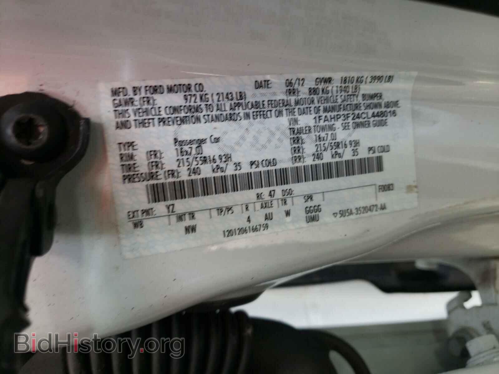 2012 FORD FOCUS - VIN: 1FAHP3F24CL448016 - Фото 10