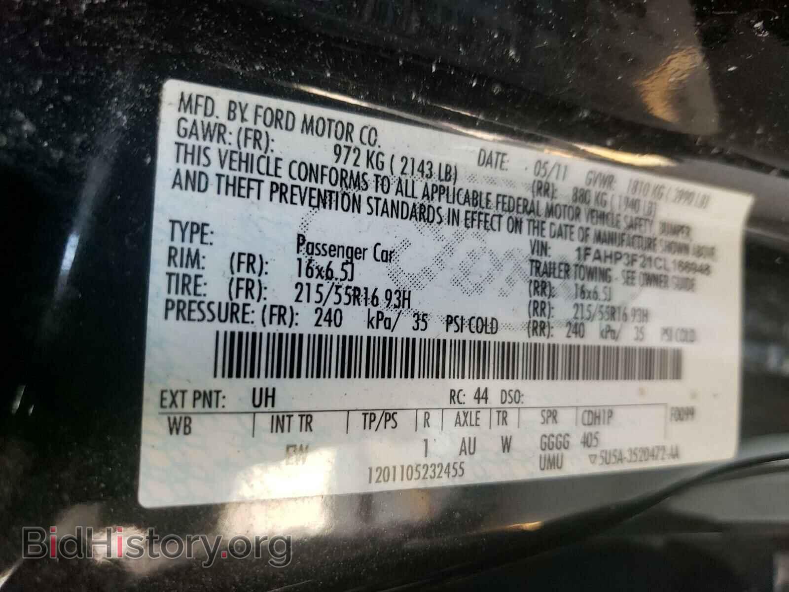 2012 FORD FOCUS - VIN: 1FAHP3F21CL166948 - Photo 10