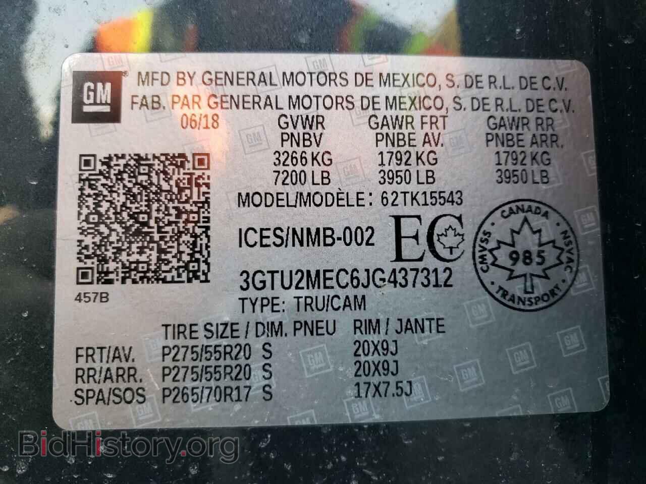 2018 GMC SIERRA - VIN: 3GTU2MEC6JG437312 - Фото 10