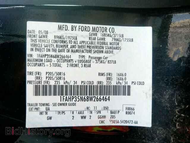 2008 FORD FOCUS - VIN: 1FAHP35N68W266464 - Фото 10