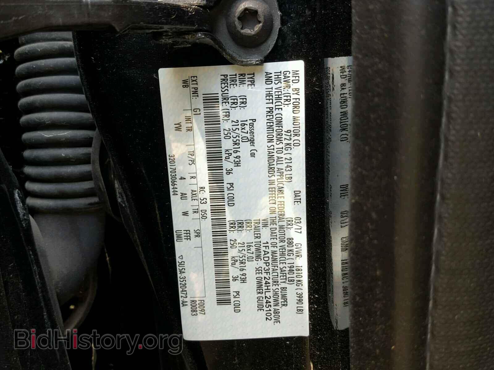 2017 FORD FOCUS - VIN: 1FADP3F24HL245102 - Фото 10