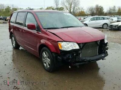 2011 Dodge CARAVAN Grand Cara, maroon — VIN 2D4RN5DG8BR672655, Copart