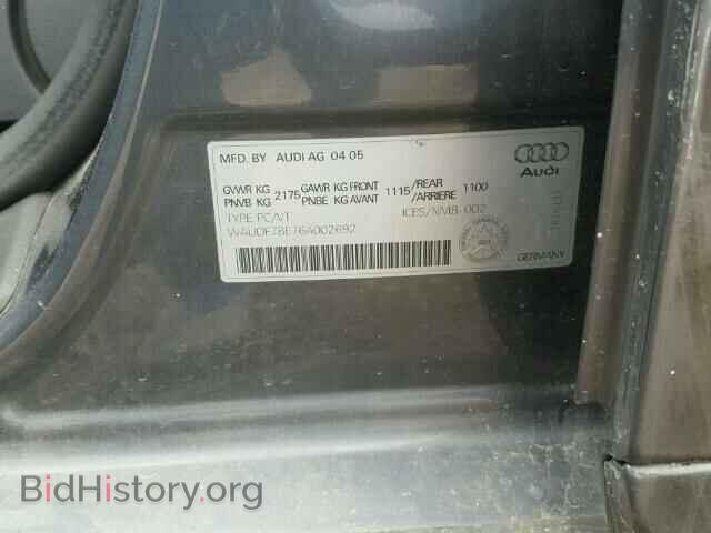 2006 AUDI A4 - VIN: WAUDF78E76A002692 - Photo 10