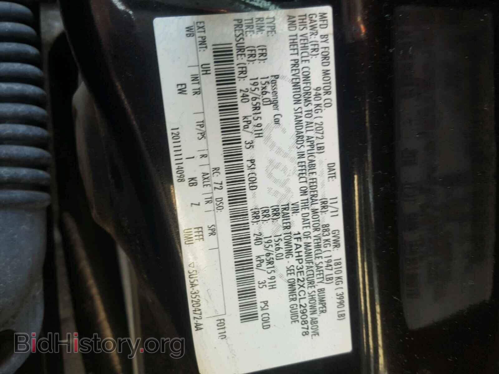 2012 FORD FOCUS - VIN: 1FAHP3E2XCL290878 - Фото 10