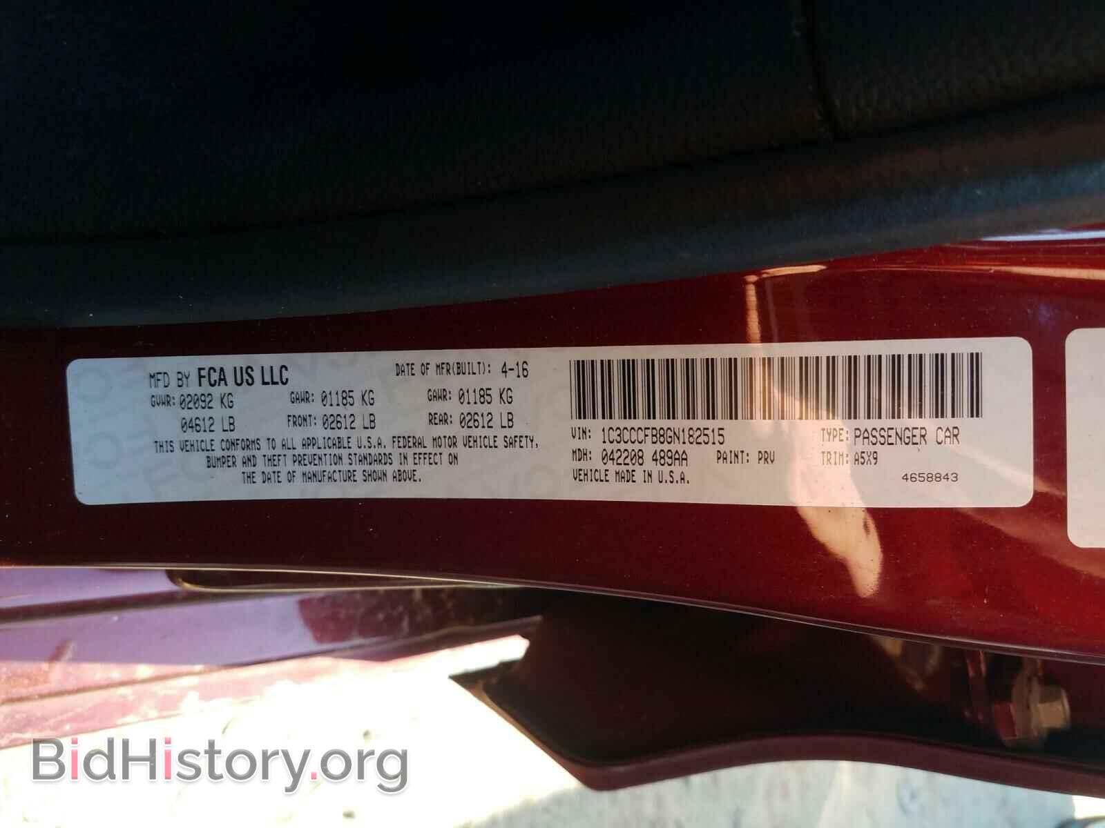 2016 CHRYSLER 200 - VIN: 1C3CCCFB8GN182515 - Фото 10