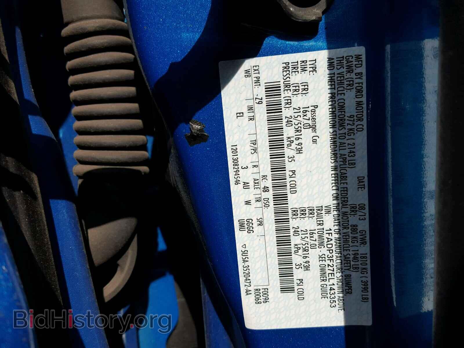 2014 FORD FOCUS - VIN: 1FADP3F27EL143353 - Фото 10