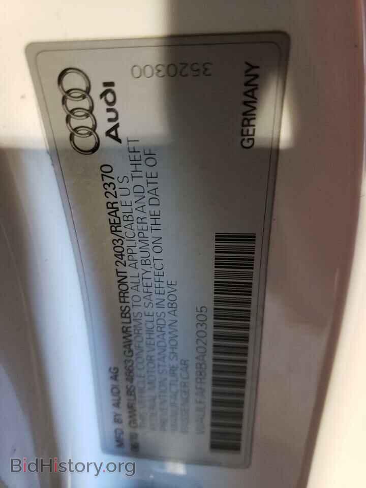 2011 AUDI A5 - VIN: WAULFAFR8BA020305 - Фото 12