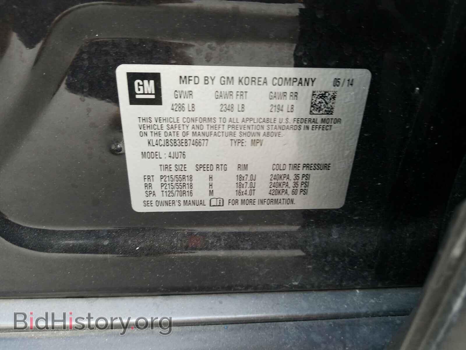 2014 BUICK ENCORE - VIN: KL4CJBSB3EB746677 - Photo 10