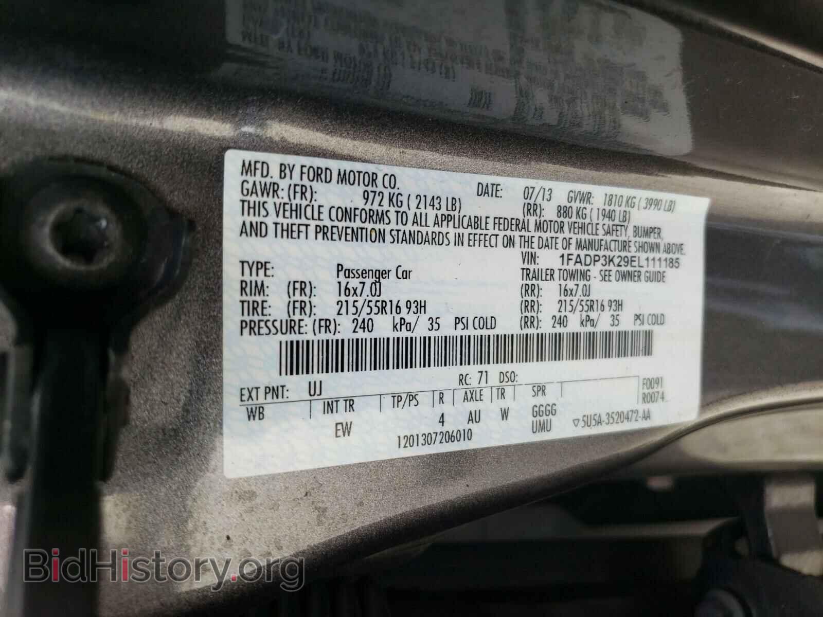 2014 FORD FOCUS - VIN: 1FADP3K29EL111185 - Photo 10