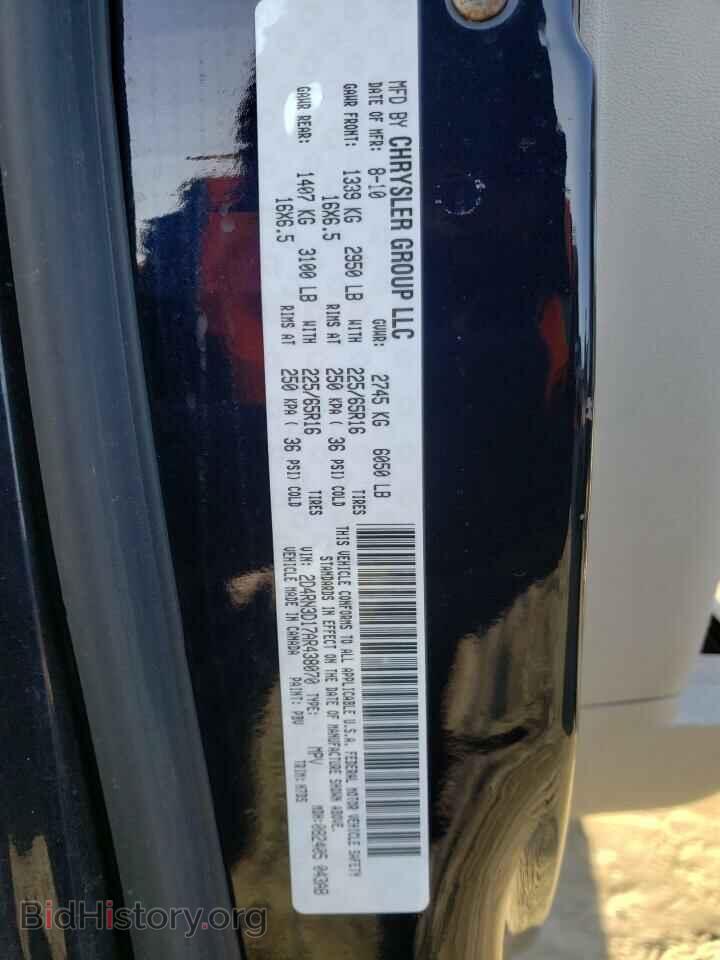 2010 DODGE GRAND CARA - VIN: 2D4RN3D17AR438070 - Фото 10