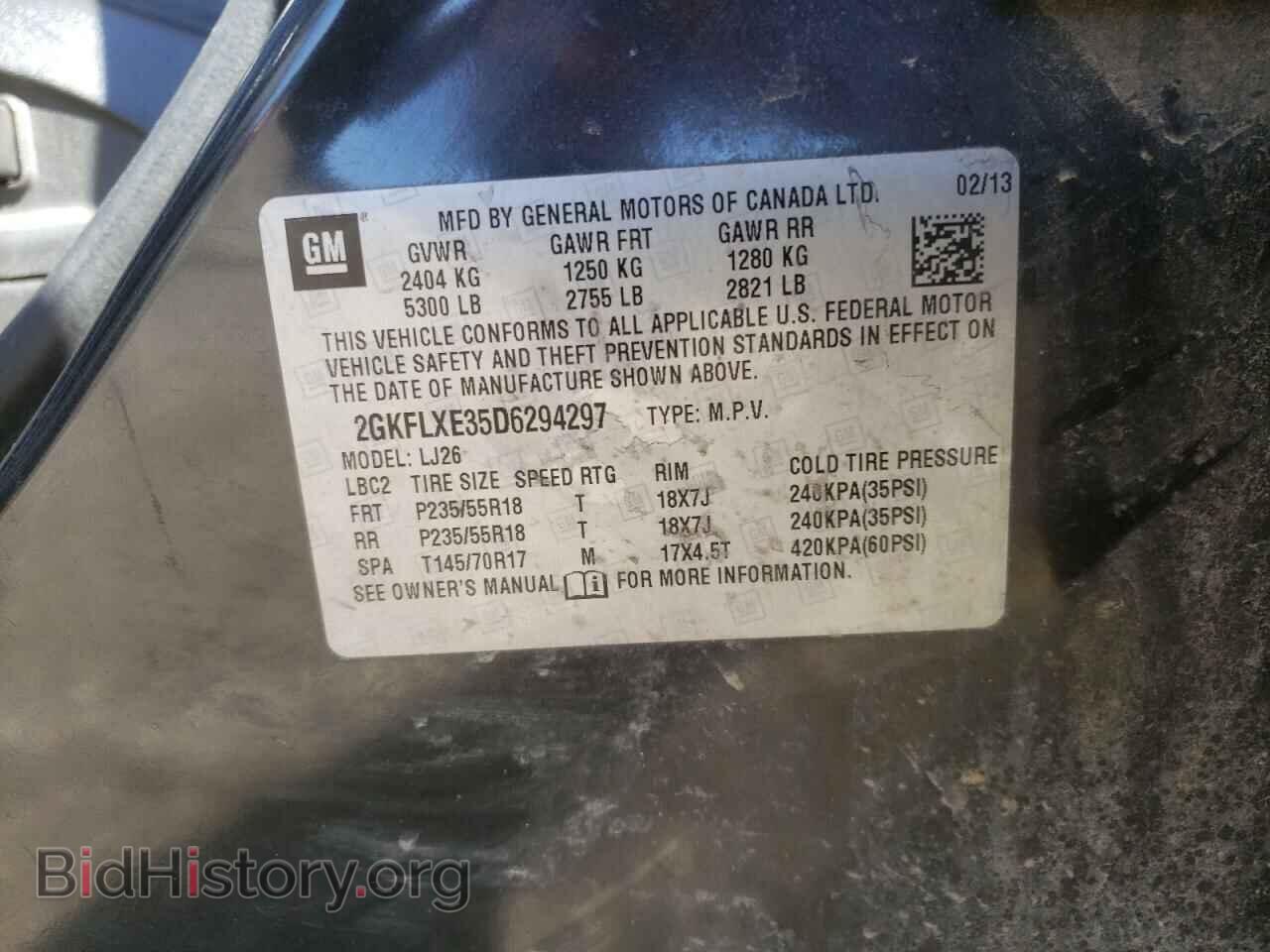 2013 GMC TERRAIN - VIN: 2GKFLXE35D6294297 - Фото 10